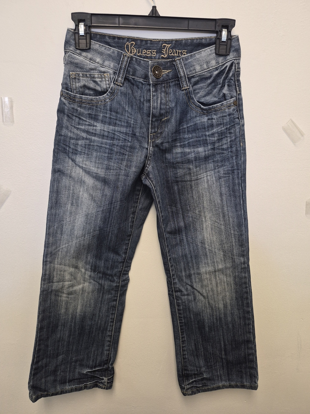 Guess Kids Washed Blue Straight-Leg Jeans